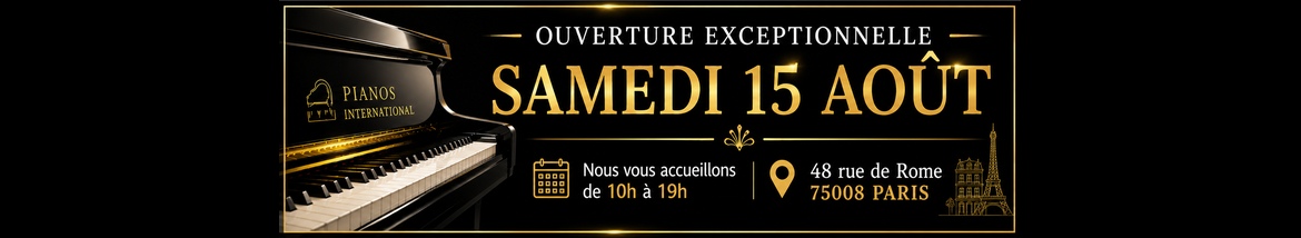 Ouverture exceptionnelle samedi 15 août de 10h à 19h - 48 rue de Rome, 75008 Paris