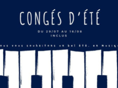 CONGÉS D'ÉTÉ 2024